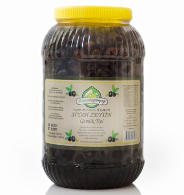 Doğal Fermente Siyah Zeytin Gemlik Tipi Net: 2550 gr.